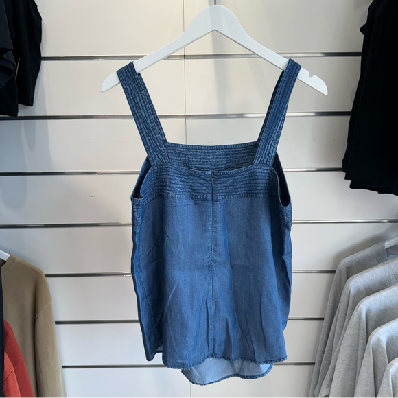 Denim Tank Top Size M with Zipper Accent on the Back. - Picture 5 of 5